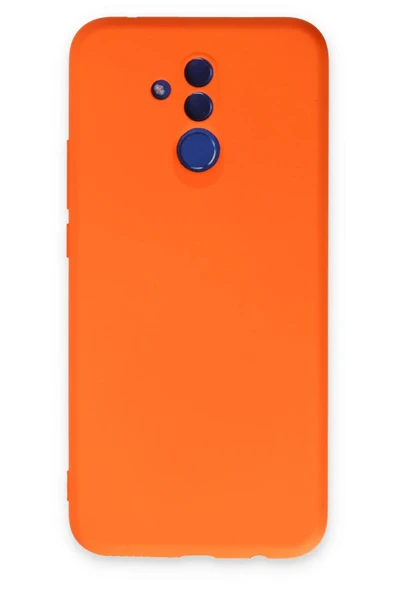 Huawei Mate 20 Lite Kılıf Nano içi Kadife Silikon - Turuncu-(5796) ürün görseli 1