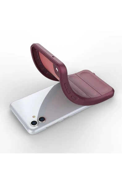 Samsung Galaxy A04E Kılıf Optimum Silikon - Bordo-(5796) - Resim 4