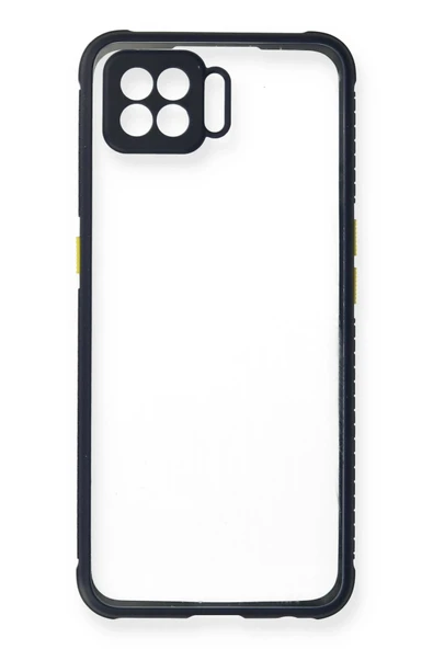 Oppo A73 Kılıf Miami Şeffaf Silikon - Lacivert-(5796) - Resim 2