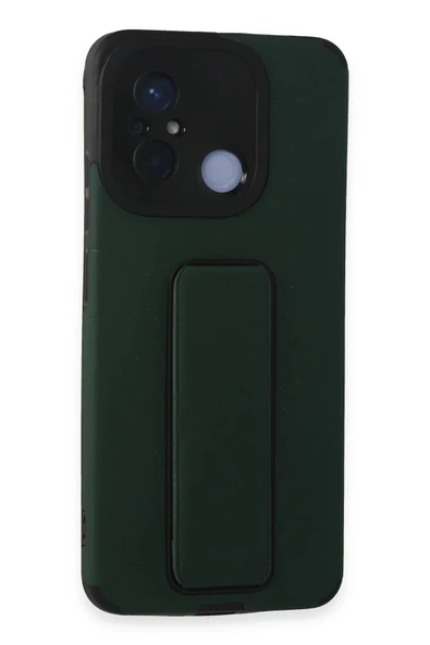 Xiaomi Redmi 12C Kılıf Mega Standlı Silikon - Yeşil-(5796) ürün görseli 1