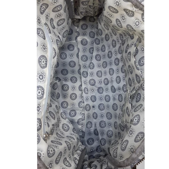 Klinkır Bayan Omuz Çantası Spor Çantası Seyahat Çantası Çok Cepli Kahverengi - 8