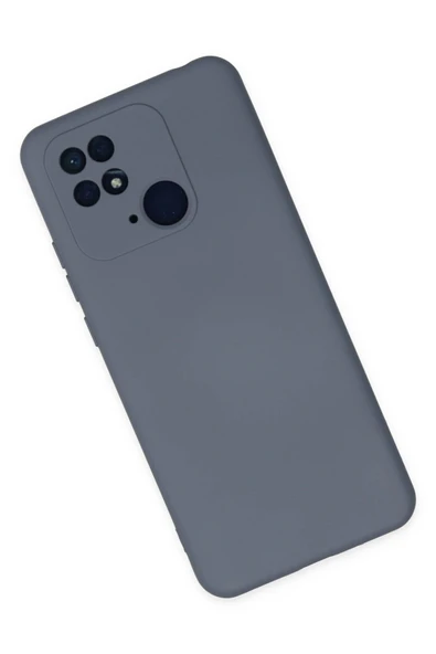 Xiaomi Redmi 10C Kılıf Nano içi Kadife Silikon - Gri-(5796) - Resim 2