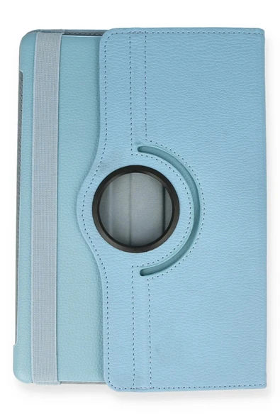 Huawei MediaPad T5 10 Kılıf 360 Tablet Deri Kılıf - Turkuaz-(5796) - Resim 2