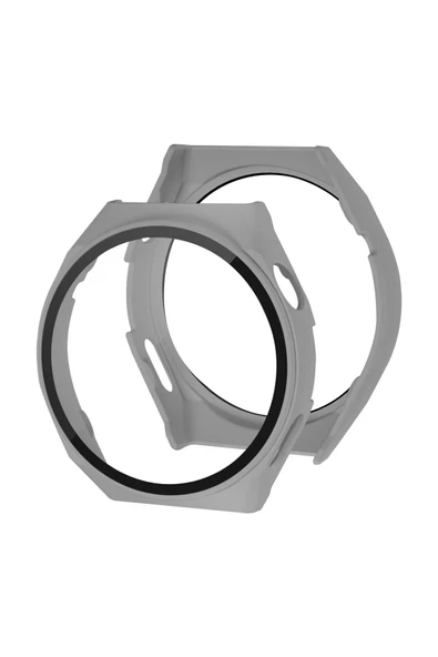 Huawei Watch GT3 Pro 46mm Dota Camlı Kasa Ekran Koruyucu - Uzay Grisi-(5796) - Resim 2