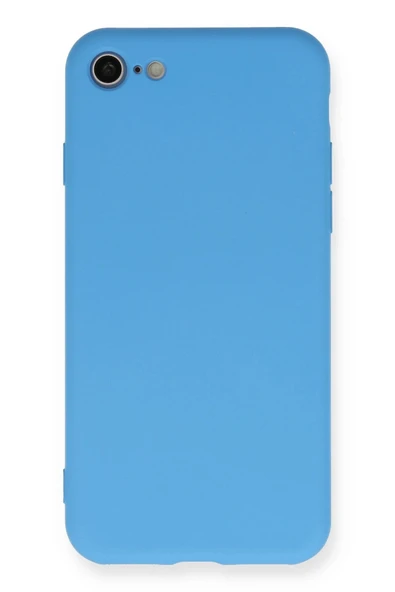 iPhone 7 Kılıf Nano içi Kadife Silikon - Mavi-(5796) ürün görseli 1