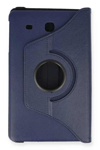 Samsung Galaxy T560 Tab E 9.7 Kılıf 360 Tablet Deri Kılıf - Lacivert-(5796) - Resim 2