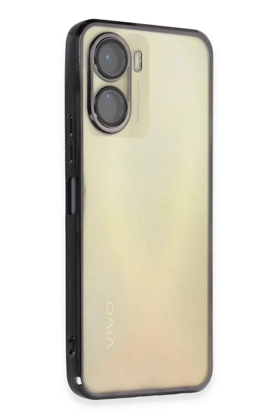Vivo Y16 Kılıf Lensli Silikon - Siyah-(5796) ürün görseli 1