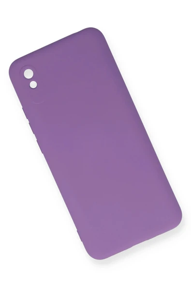 Xiaomi Redmi 9A Kılıf Nano içi Kadife Silikon - Mor-(5796) - Resim 2