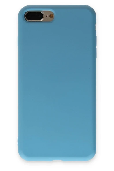 iPhone 7 Plus Kılıf Nano içi Kadife Silikon - Mavi-(5796) ürün görseli 1