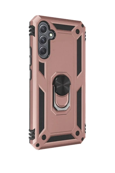 Samsung Galaxy A54 5G Kılıf Sofya Yüzüklü Silikon Kapak - Rose-(5796) ürün görseli 1