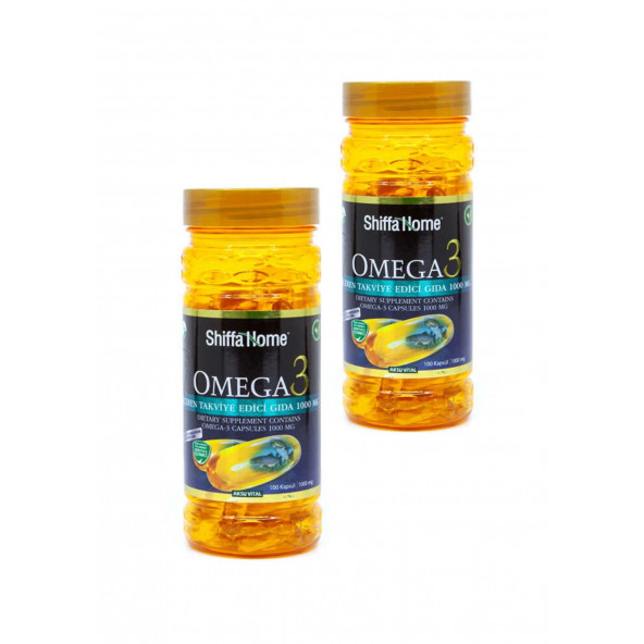 Shiffa home Omega-3 1000 mg 100 Softgels x 2 pieces