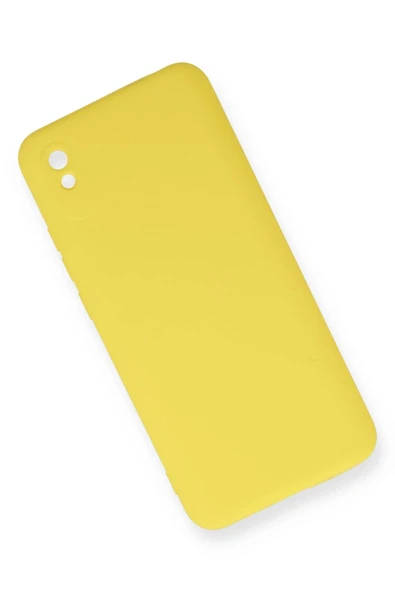 Xiaomi Redmi 9A Kılıf Nano içi Kadife Silikon - Sarı-(5796) - Resim 2