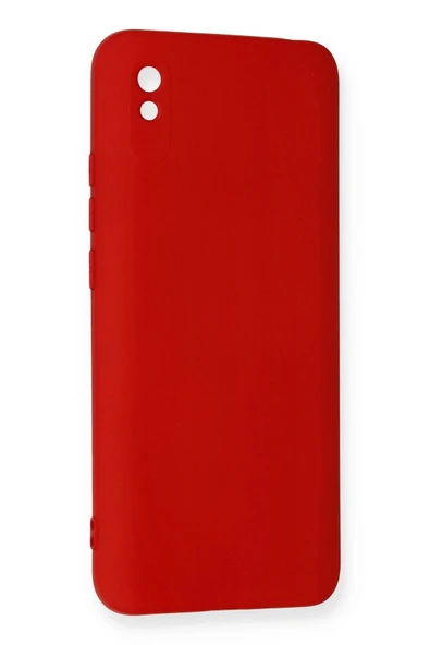 Xiaomi Redmi 9A Kılıf Nano içi Kadife Silikon - Kırmızı-(5796) - Resim 3