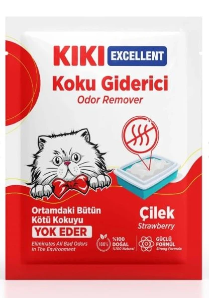 Kiki Excellent Kedi Kumu Koku Giderici -Çilek Kokulu 25 gr ürün görseli 1