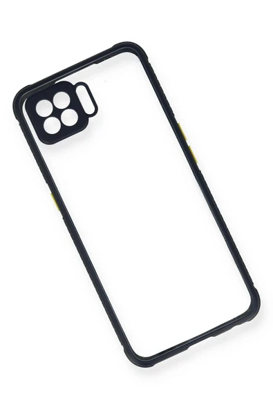 Oppo A73 Kılıf Miami Şeffaf Silikon - Lacivert-(5796) - Resim 3