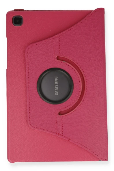 Samsung Galaxy Tab A7 10.4 Kılıf 360 Tablet Deri Kılıf - Pembe-(5796) - Resim 2