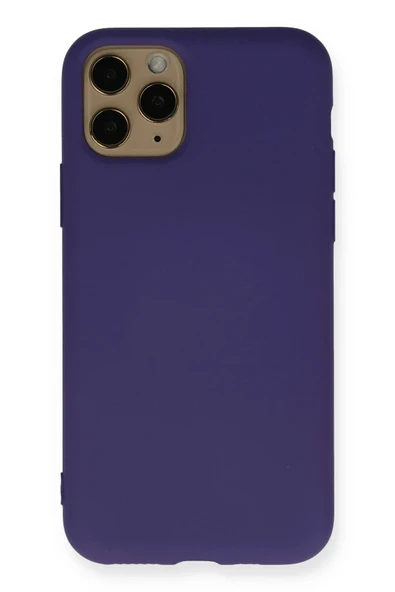 iPhone 11 Pro Kılıf Nano içi Kadife Silikon - Mor-(5796) ürün görseli 1