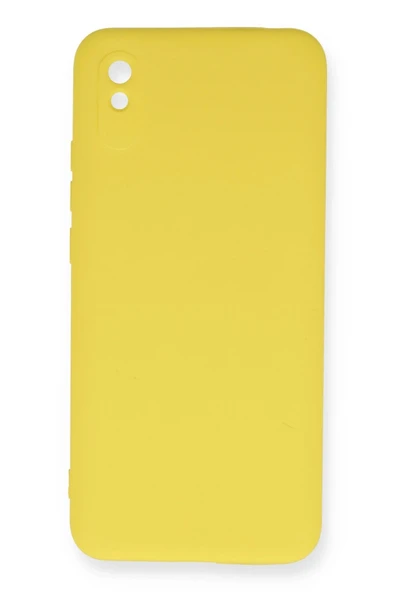 Xiaomi Redmi 9A Kılıf Nano içi Kadife Silikon - Sarı-(5796) ürün görseli 1