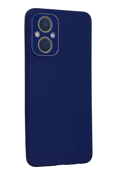 Oppo Reno 7 Lite Kılıf Lansman Glass Kapak - Sky Blue-(5796) - Resim 3