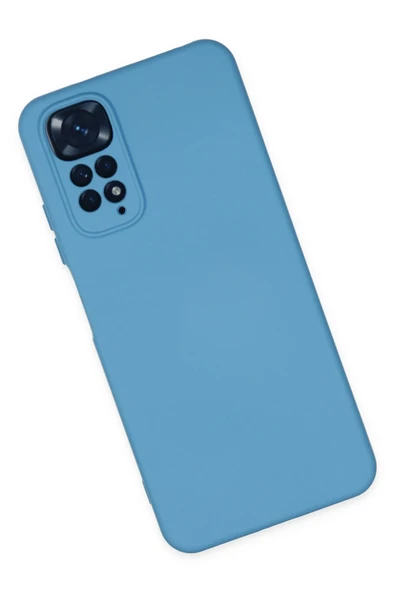 Xiaomi Redmi Note 11 Kılıf Nano içi Kadife Silikon - Mavi-(5796) - Resim 3