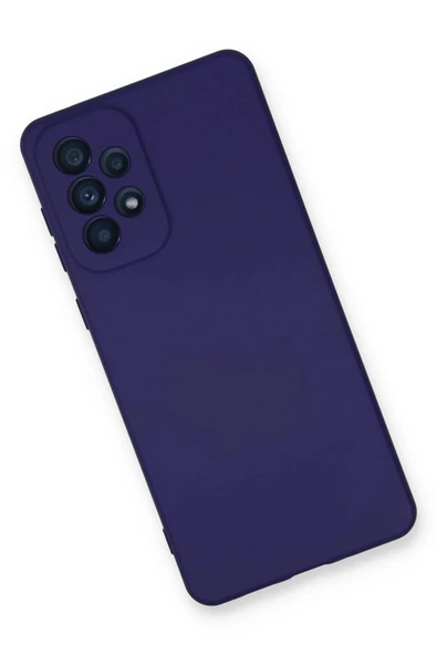 Samsung Galaxy A33 5G Kılıf Nano içi Kadife Silikon - Mor-(5796) - Resim 3