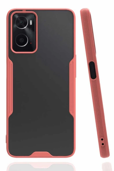 Oppo A96 Kılıf Platin Silikon - Pembe-(5796) ürün görseli 1