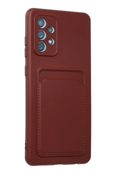 Samsung Galaxy A33 5G Kılıf Kelvin Kartvizitli Silikon - Bordo-(5796) - Resim 2