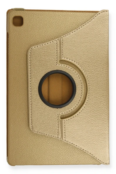 Samsung Galaxy Tab A7 10.4 Kılıf 360 Tablet Deri Kılıf - Gold-(5796) - Resim 2