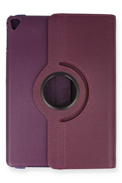 iPad 9.7 (2018) Kılıf 360 Tablet Deri Kılıf - Mürdüm-(5796) - Resim 2