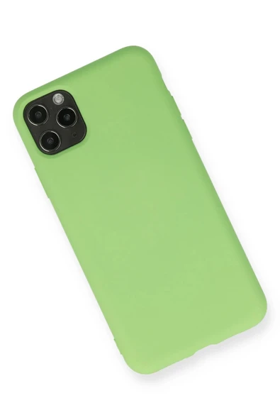 iPhone 11 Pro Max Kılıf Nano içi Kadife Silikon - Yeşil-(5796) - Resim 2