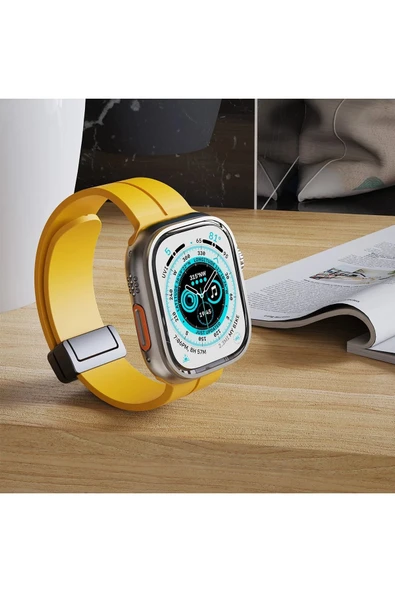 Apple Watch 42mm KR412 Elegance Stylısh Kordon - Derin Mor-(5796) - Resim 5