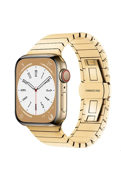 Apple Watch 42mm KR413 Fine Steel Kordon - Gold-(5796) ürün görseli 1