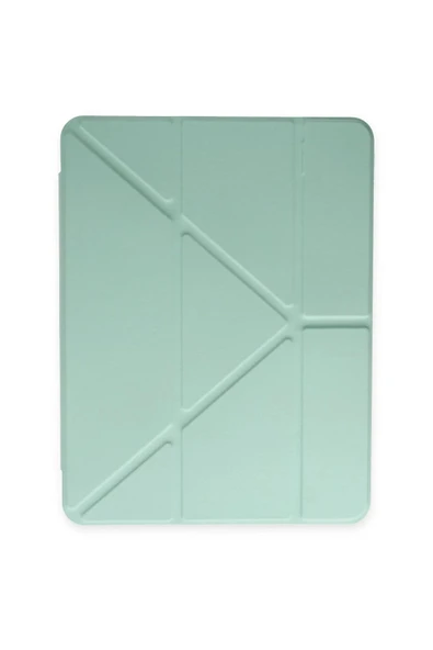 iPad 10.2 (8.nesil) Kılıf Kalemlikli Mars Tablet Kılıfı - Açık Yeşil-(5796) - Resim 3