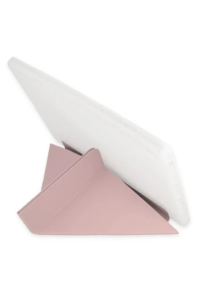 Samsung Galaxy P610 Tab S6 Lite 10.4 Kılıf Kalemlikli Mars Tablet Kılıfı - Rose Gold-(5796) - Resim 2