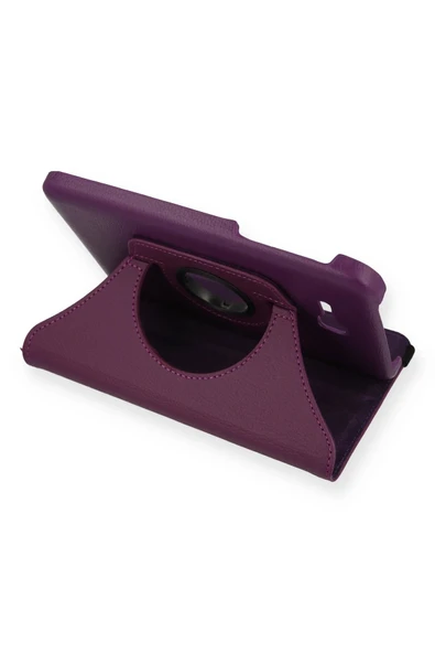 Samsung Galaxy T110 / T113 Tab 3 Lite 7 Kılıf 360 Tablet Deri Kılıf - Mürdüm-(5796) ürün görseli 1