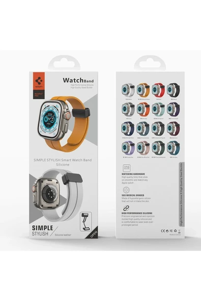 Apple Watch 42mm KR412 Elegance Stylısh Kordon - Derin Mor-(5796) - Resim 3