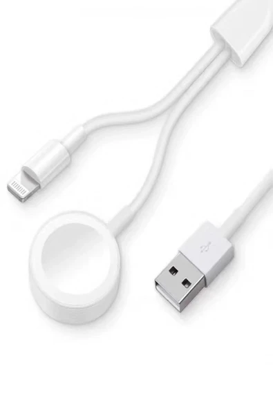 AC08 2in1 Kablosuz Şarj Apple Watch 1/2/3/4/5/6/7/8/SE-(5796) ürün görseli 1