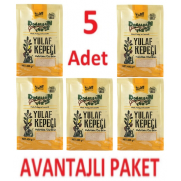 Doğalsan Yulaf Kepeği 400gr x 5 Adet Avantajlı Set