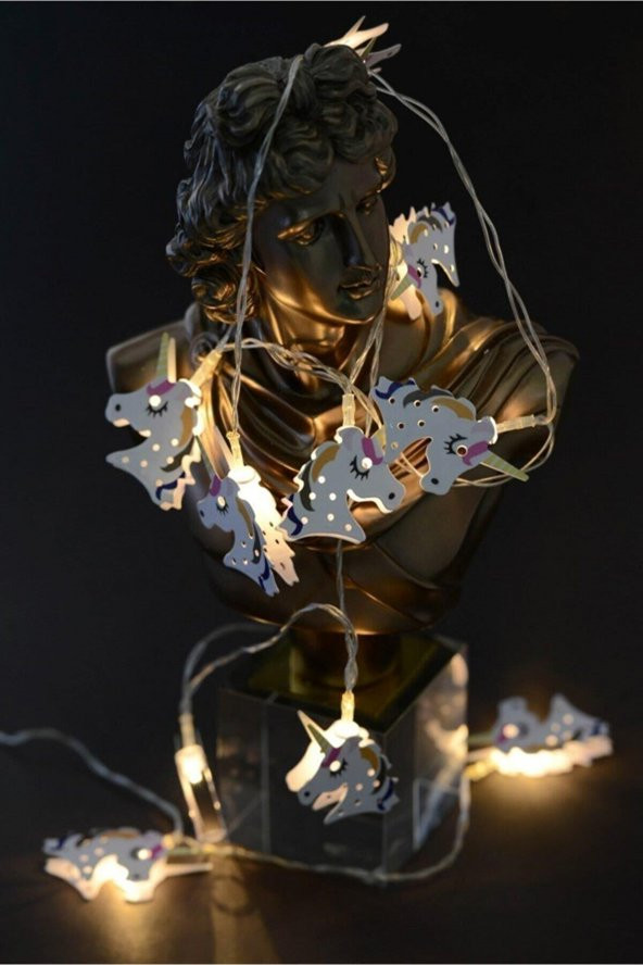 Özel Tasarım Metal Unicorn Led Işık Gece Lambası 215 cm
