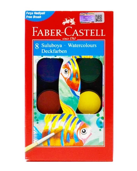 Faber Castell Suluboya 8 Renk