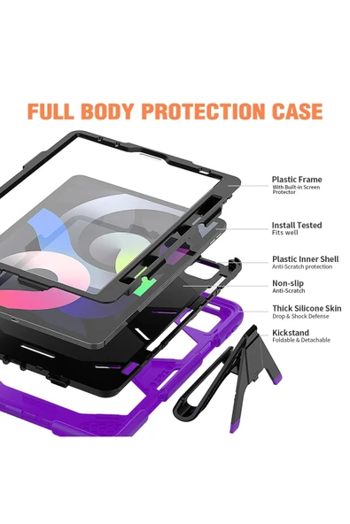 iPad Pro 11 (2020) Kılıf Griffin Tablet Kapak - Mor-(5796) - Resim 3