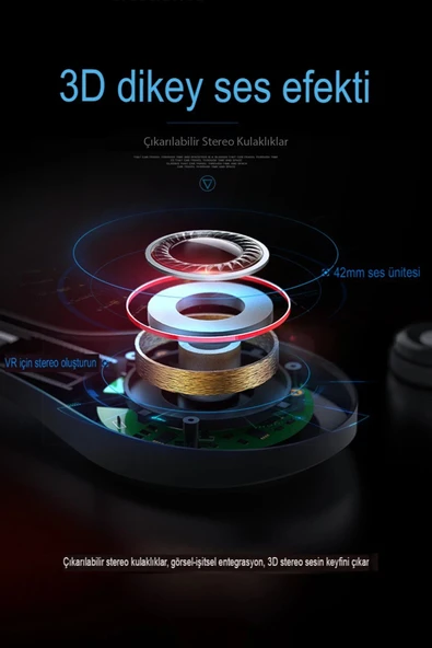 Shinecon SC-G02ED 3D Sanal Gerçeklik Gözlüğü - Siyah-(5796) - Resim 5