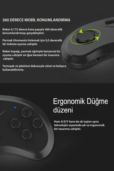 Shinecon SC-B01 Sanal Gerçeklik Gözlüğü Kumandası - Siyah-(5796) - Resim 5