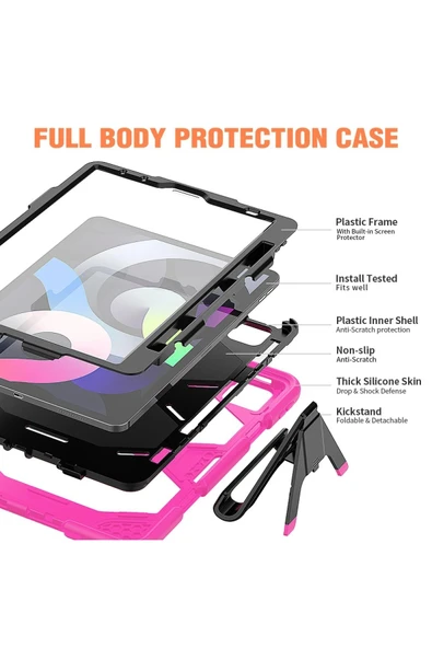 iPad Pro 11 (2020) Kılıf Griffin Tablet Kapak - Pembe-(5796) - Resim 3