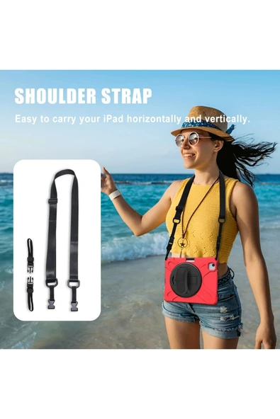 iPad Pro 11 (2020) Kılıf Amazing Tablet Kapak - Kırmızı-(5796) - Resim 2