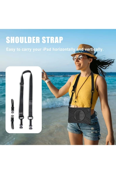 Samsung Galaxy Tab A7 10.4 Kılıf Amazing Tablet Kapak - Siyah-(5796) - Resim 4