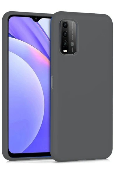 Xiaomi Redmi 9T Kılıf Nano içi Kadife Silikon - Gri-(5796) ürün görseli 1