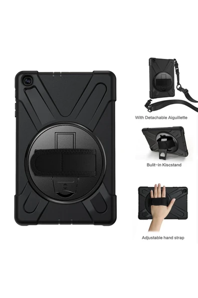 Samsung Galaxy T510 Tab A 10.1 Kılıf Amazing Tablet Kapak - Siyah-(5796) ürün görseli 1