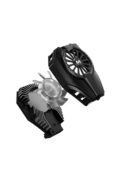 DL06 RGB Radyatör Telefon Soğutucu Fan - Siyah-(5796) - Resim 2