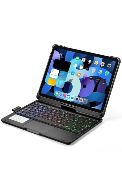 iPad Pro 11 (2021) Kılıf Magic Dönen Klavyeli Tablet Kılıf - Siyah-(5796) ürün görseli 1